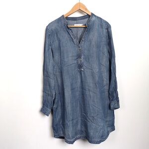 EC Kenneth Cole Reaction Denim Tunic Top size L